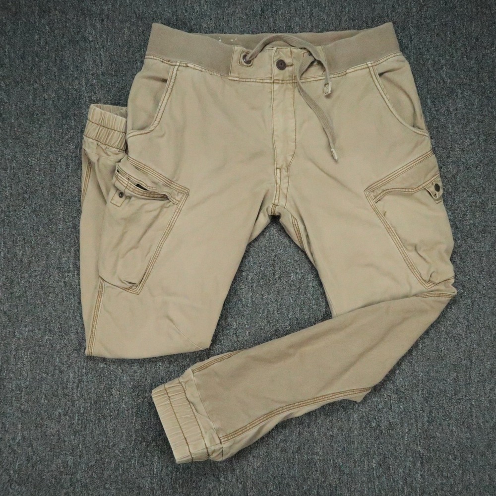 Jetlag Pants Mens XXL Khaki Tan Cargo Jogger Utility Baggy Tapered 2XL
